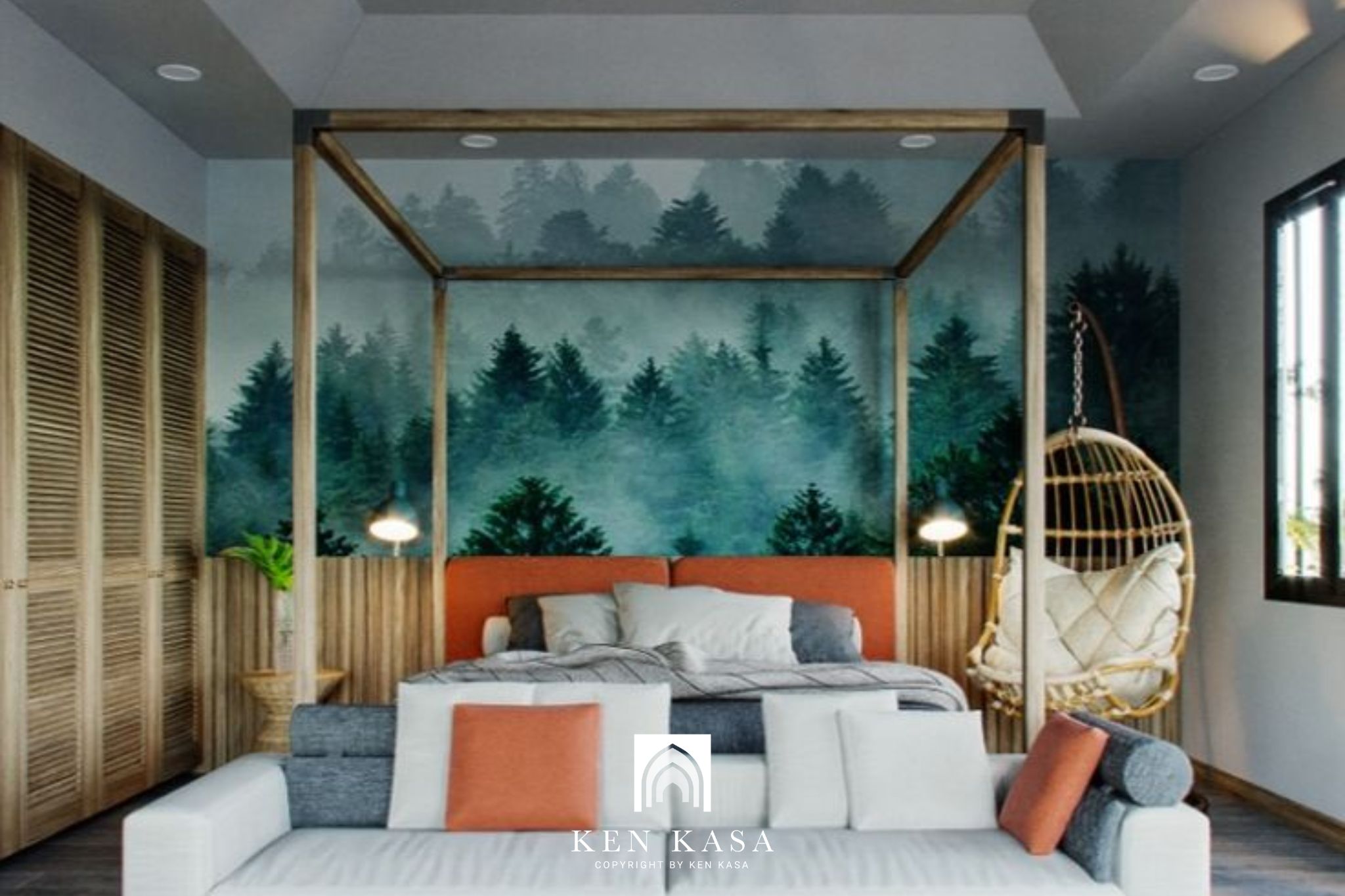 mẫu thiết kế phòng homestay đẹp kiểu eclectic